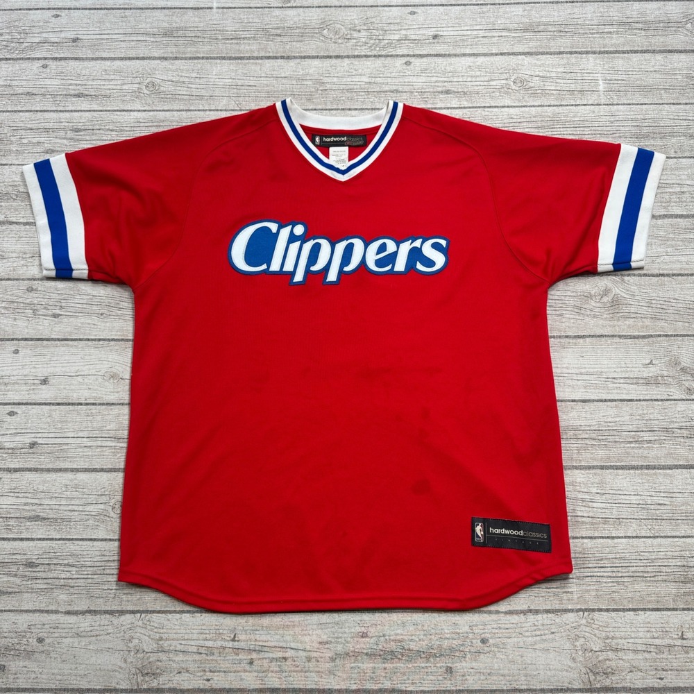 Vintage 90s Reebok Clippers Jersey Men's XL Red Short Sleeve V-Neck NBA Canada